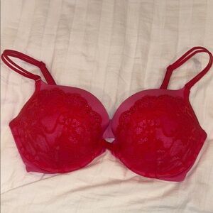 Victoria's Secret Red Underwire Bra with Molded Cups